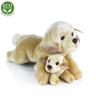 Obrázek z Pes labrador s mládětem ležící plyš 25cm 